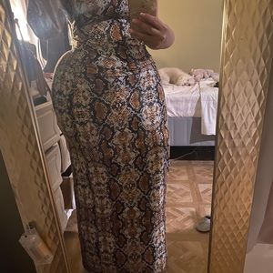 Snake print dress